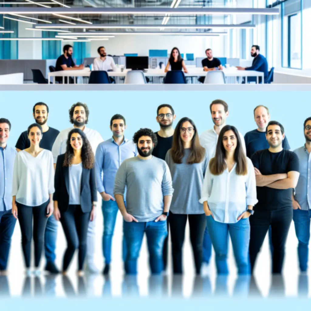 Zespół założycielski Asamd Auto Dispensers w nowoczesnym biurze