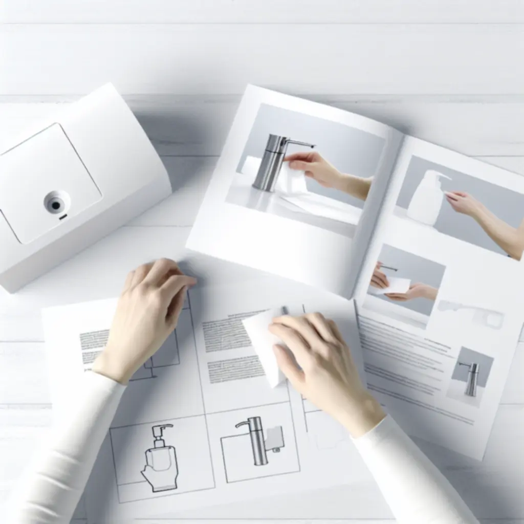 Instrukcje instalacji dozowników Asamd Auto na biurku