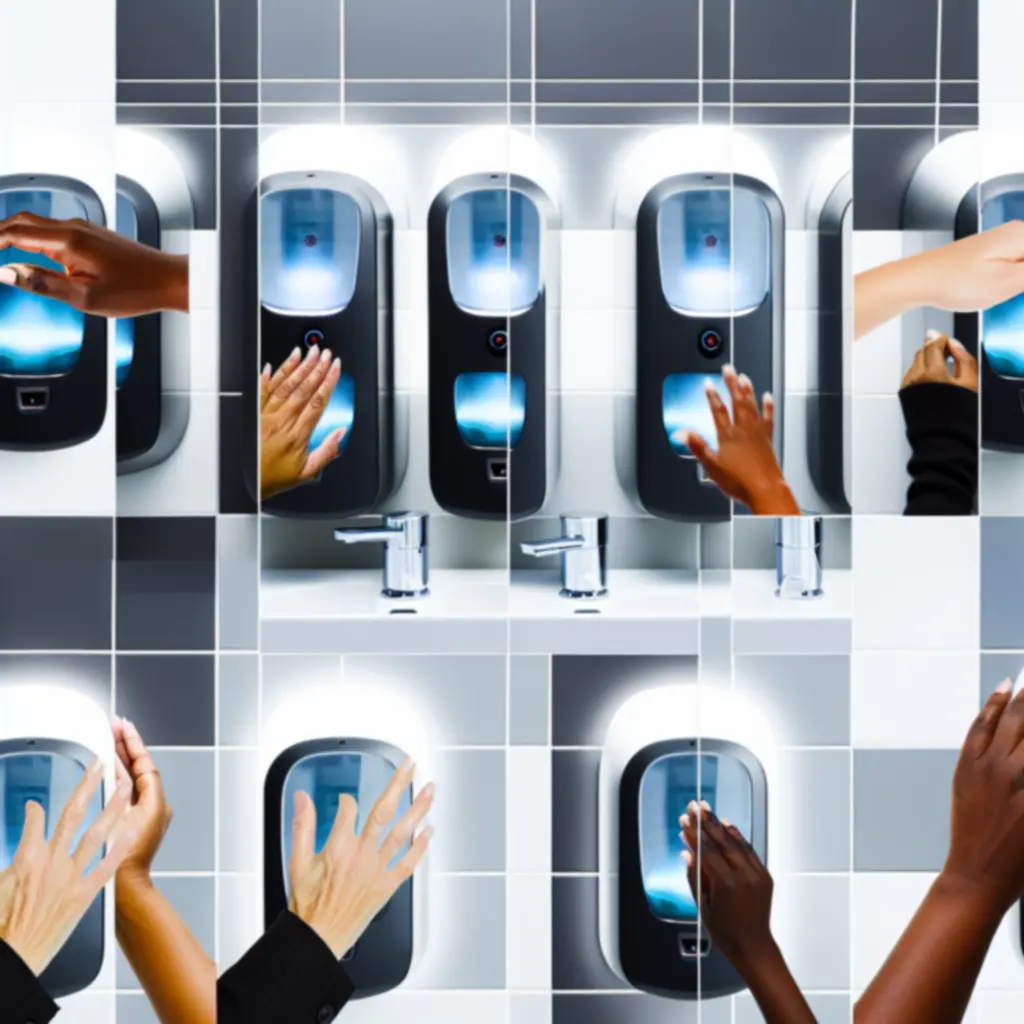 Bezdotykowy dozownik z nowoczesnym czujnikiem podczerwieni