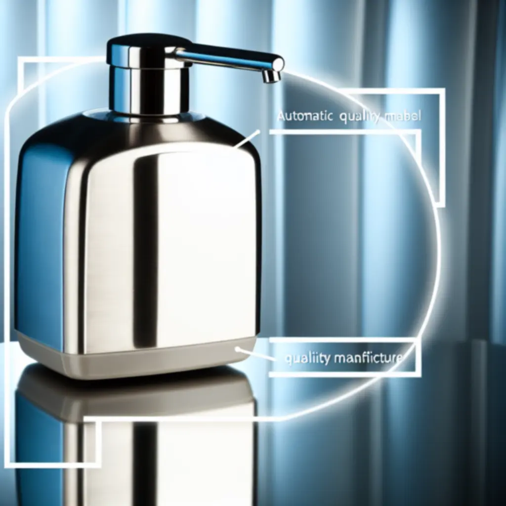 Zbliżenie na stal nierdzewną i wykończenie ABS w dozowniku